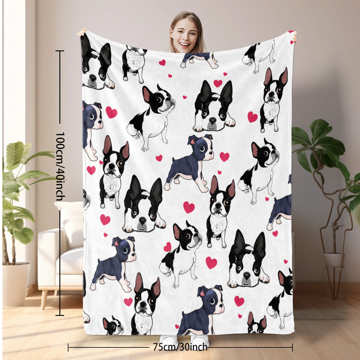 Soft Flannel Dog Blanket - Cozy Lightweight Throw for Dogs