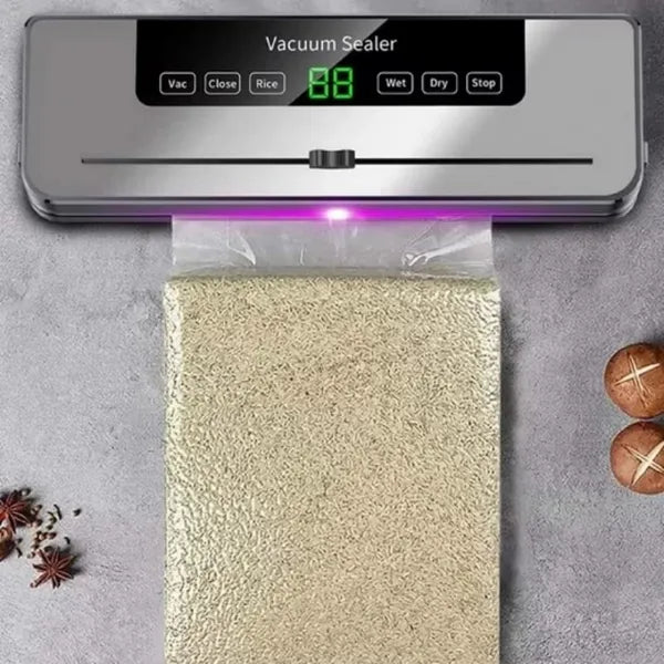 Automatic Vacuum Sealer Machine for Food Preservation - Dry & Wet Use, 50 Bags Included