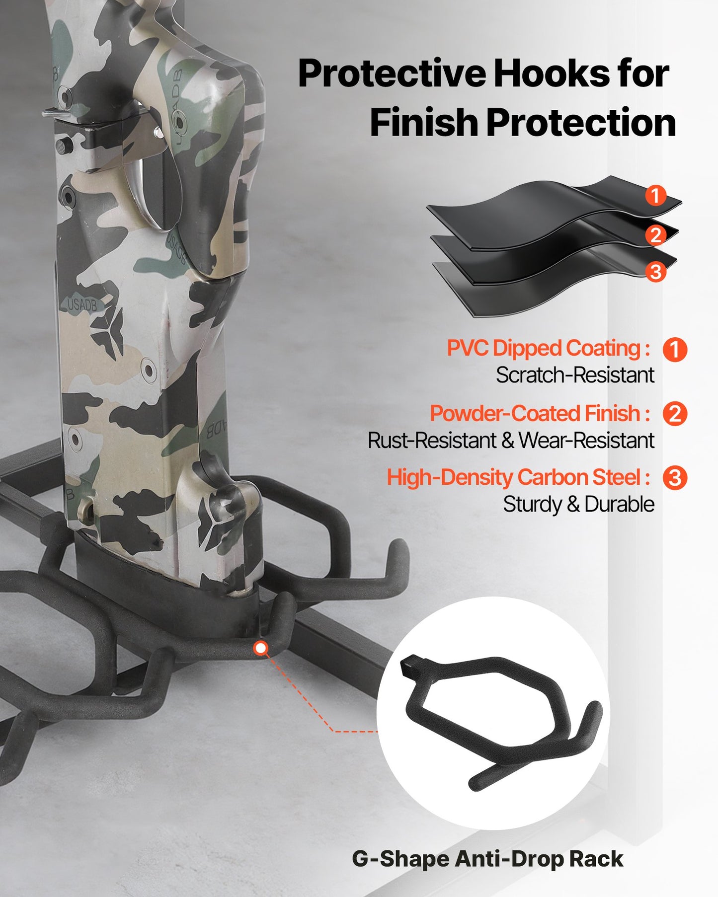 Heavy Duty Steel Gun Rack for Indoor Storage - Holds 9 Rifles & 4 Pistols