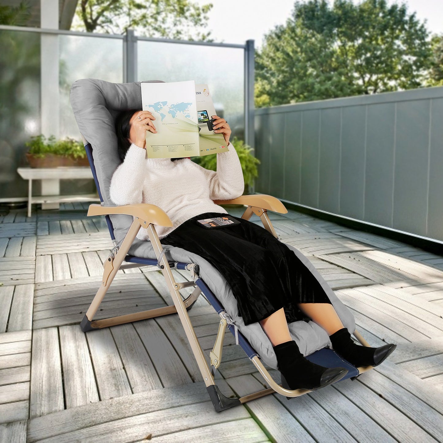 Comfortable Lounger Cushion for Deck Chairs - 67x22in & 71x22in Options