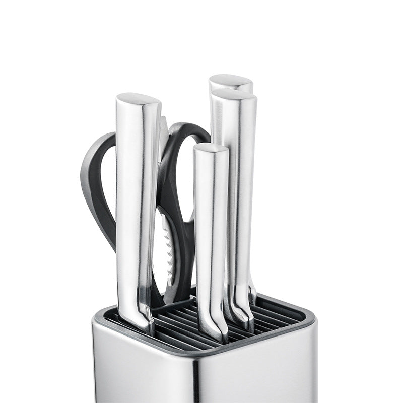 Stainless Steel Knife Holder Storage Bucket Kitchen Organizer