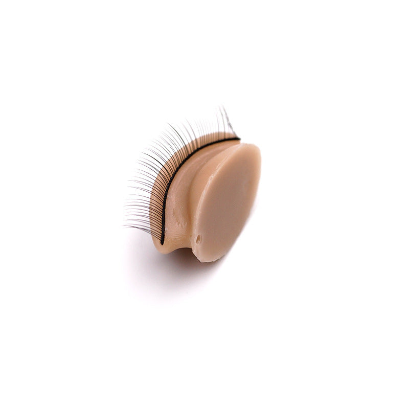 False Eyelash Practice Face - Multi-functional Makeup Tool, Brown Half Face