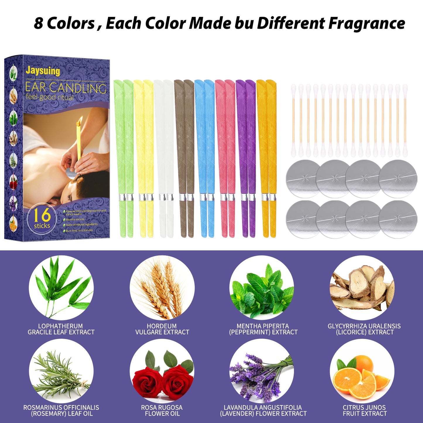 Aromatherapy Ear Candles for Ear Wax Removal and Stress Relief