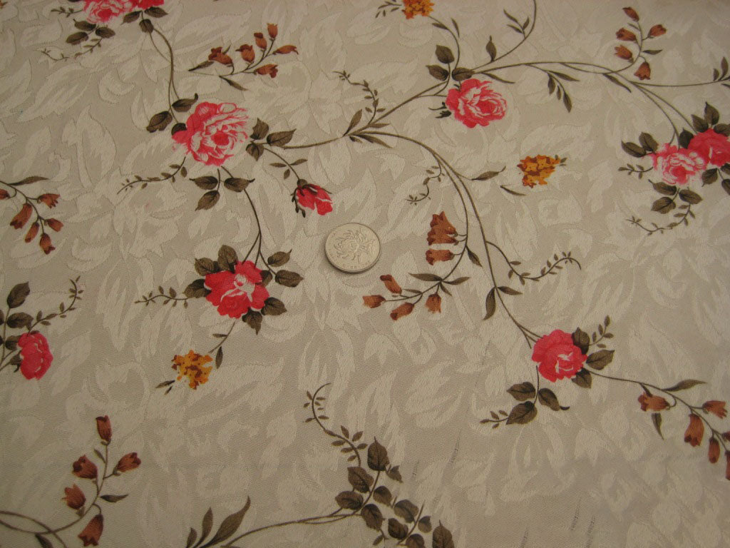 Decorative Jacquard Polyester Fabric for Home & Garden - Floral Pattern