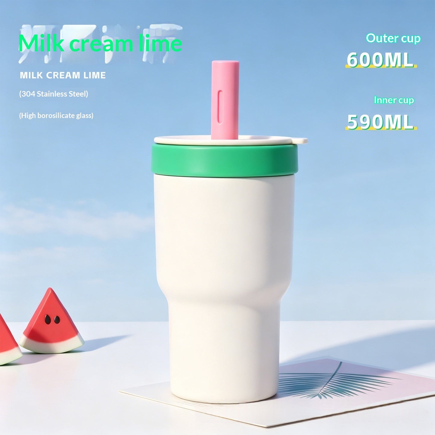 Insulated Stainless Steel Thermal Mug with Large Capacity and Glass Liner