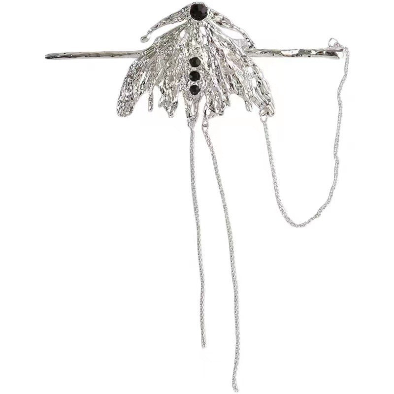 Geometric Alloy Hairpin - Silver