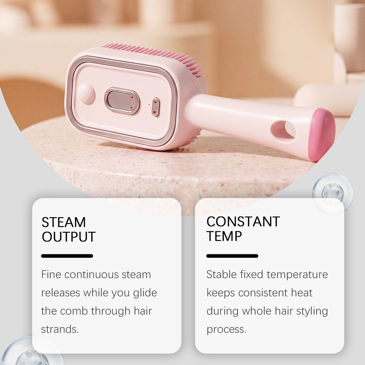 Electric Mist Massage Comb for Face Skin Care - Purple
