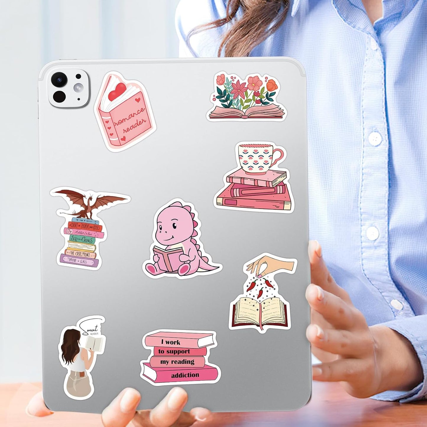 100 Pcs Aesthetic Book Stickers Set for Kindle & Scrapbooking