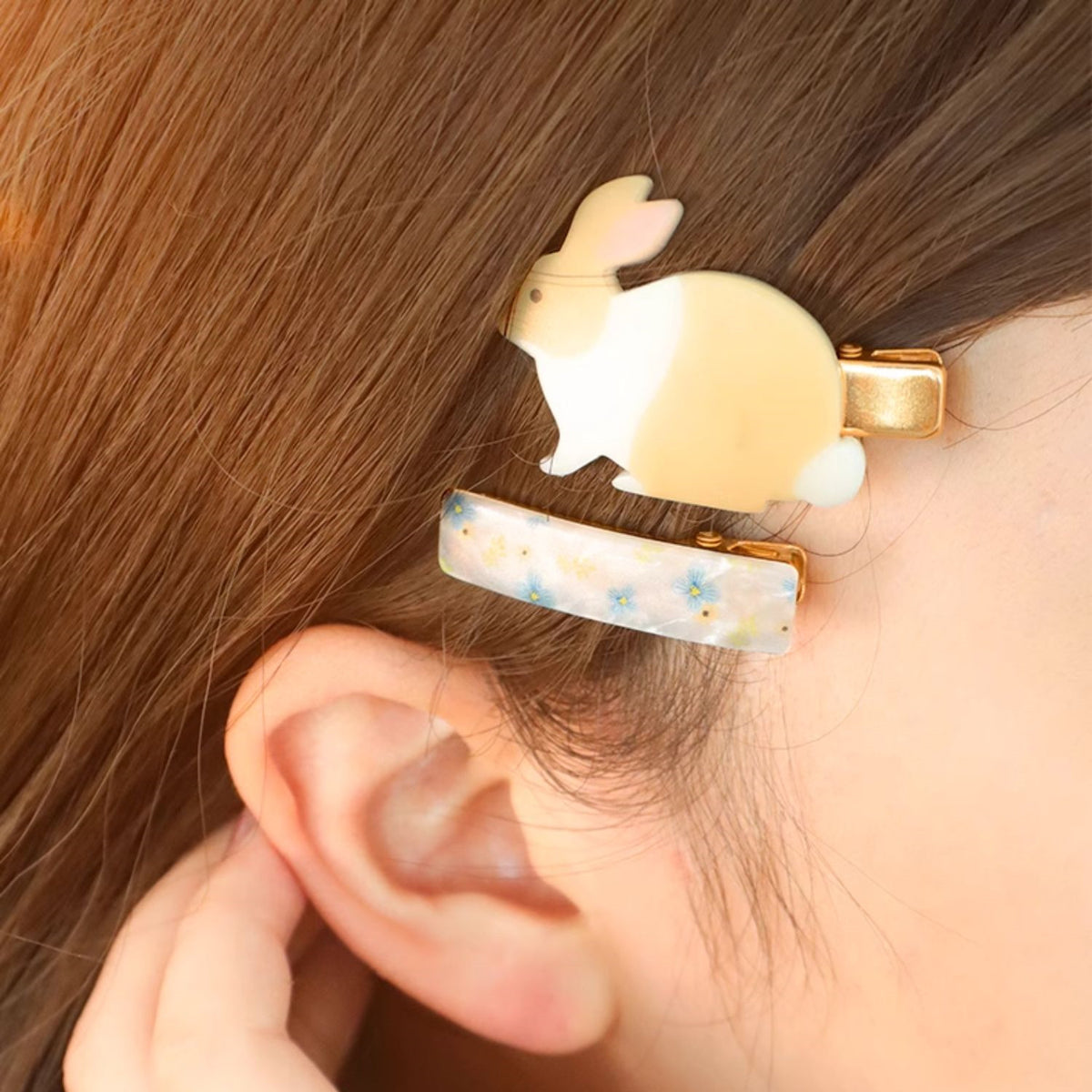 Animal Hair Clips Set - Alloy Barrettes (2 Pack)