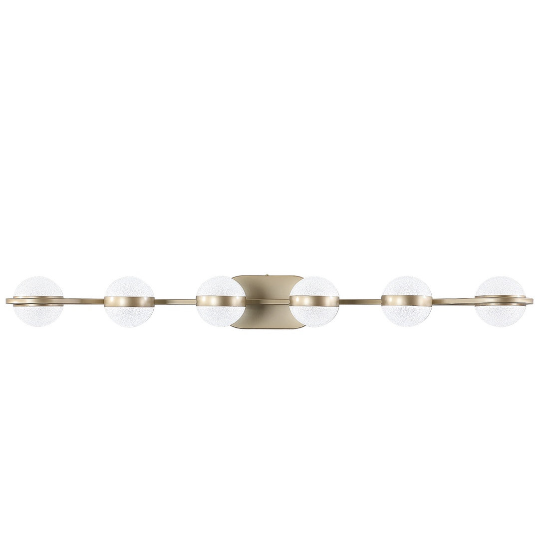 43-Inch Gold LED Bathroom Vanity Light Fixture - 6 Lights