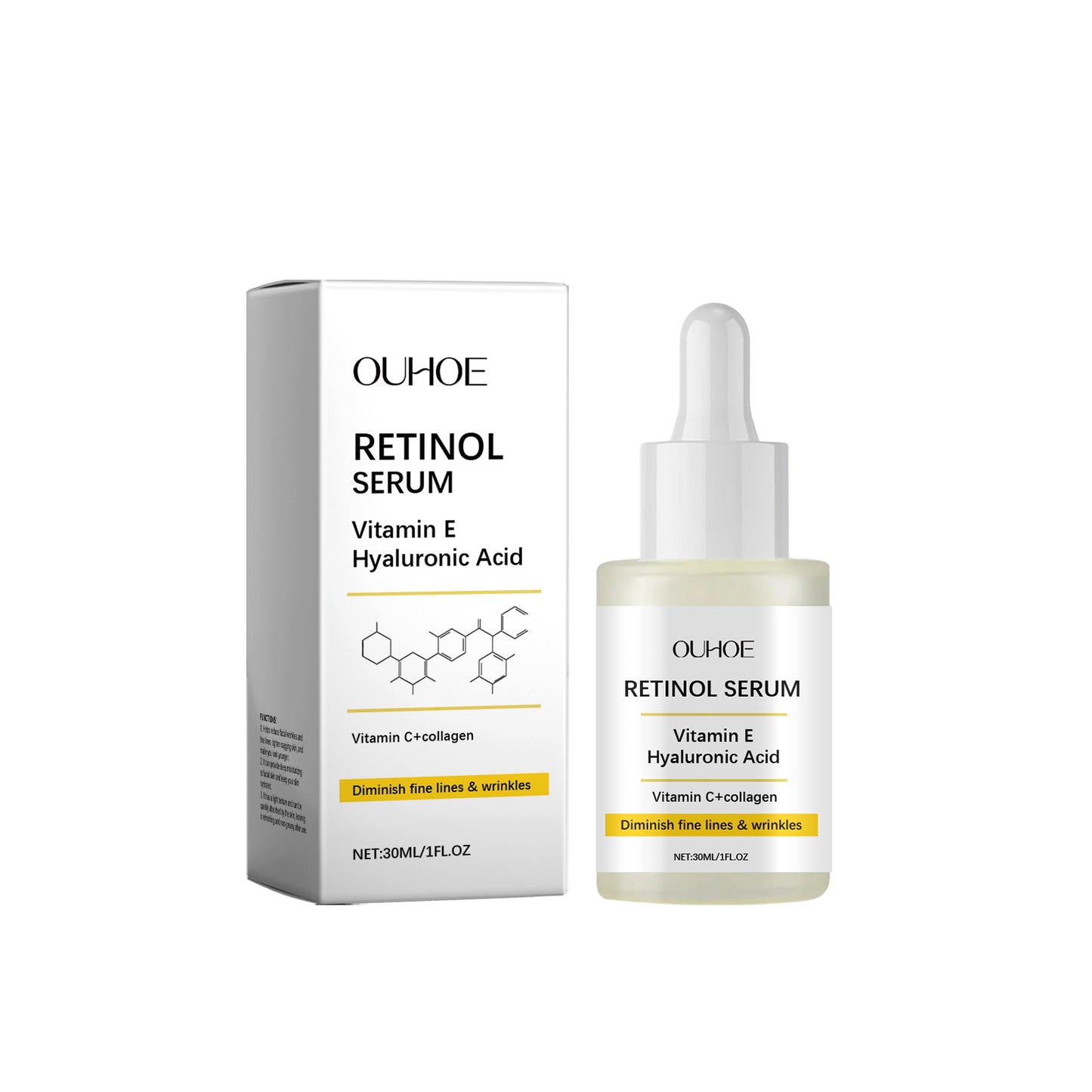 Firming Facial Serum with Retinol & Vitamin C - 30ml Anti-Aging Moisturizer