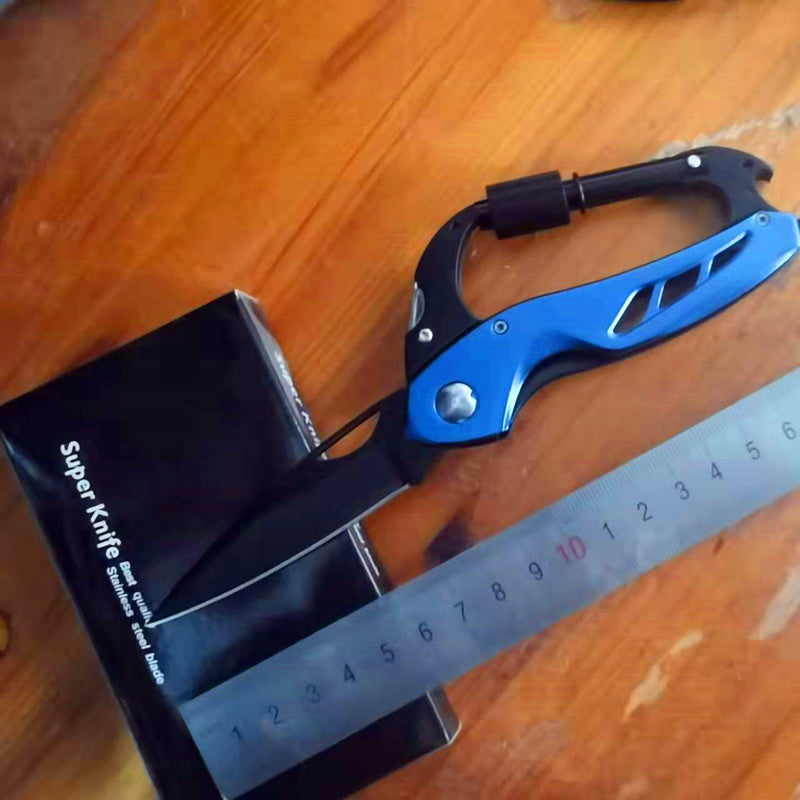 Outdoor Five-in-One Aluminum Alloy Stainless Steel Tool with Carabiner