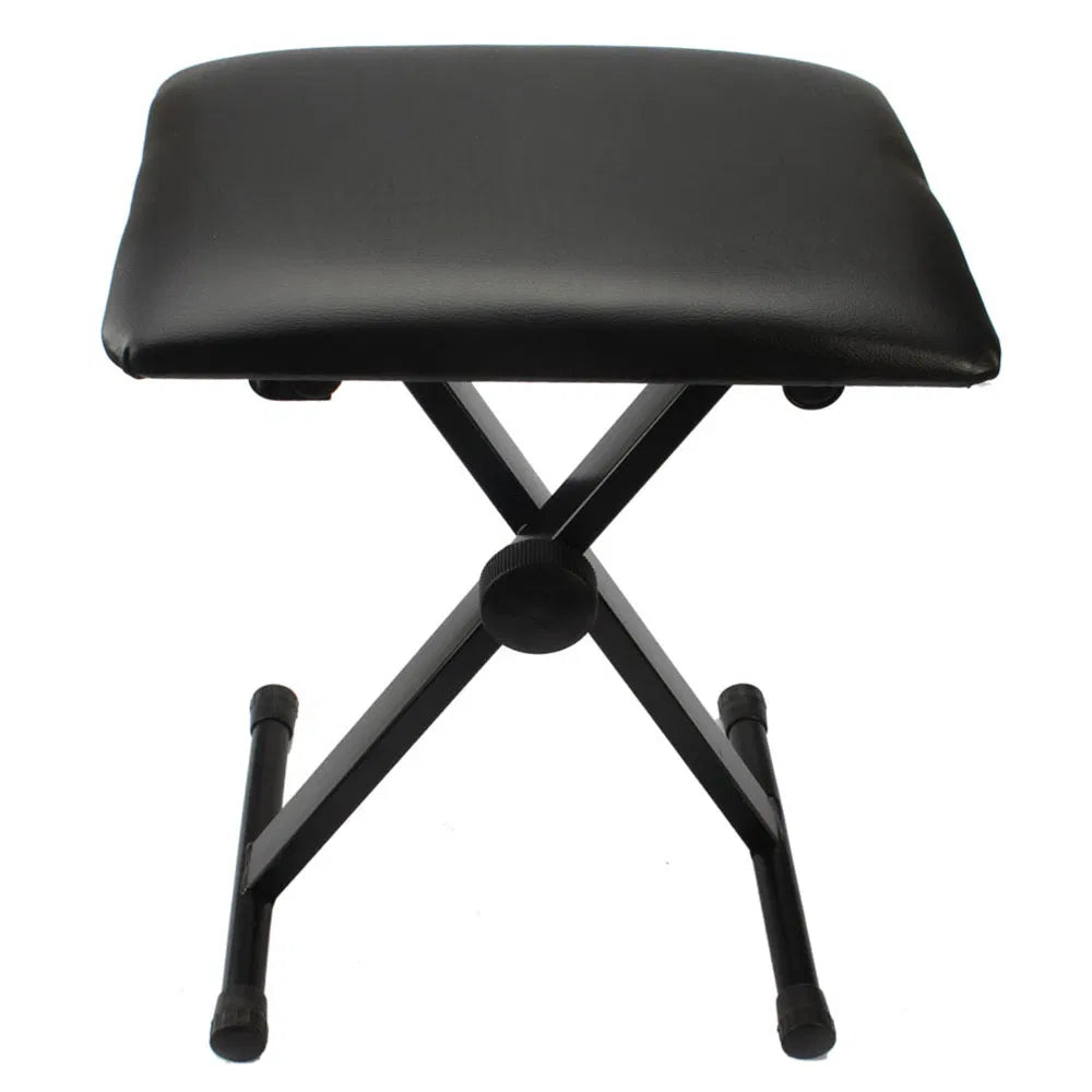 Adjustable Folding Piano Bench Stool - Black