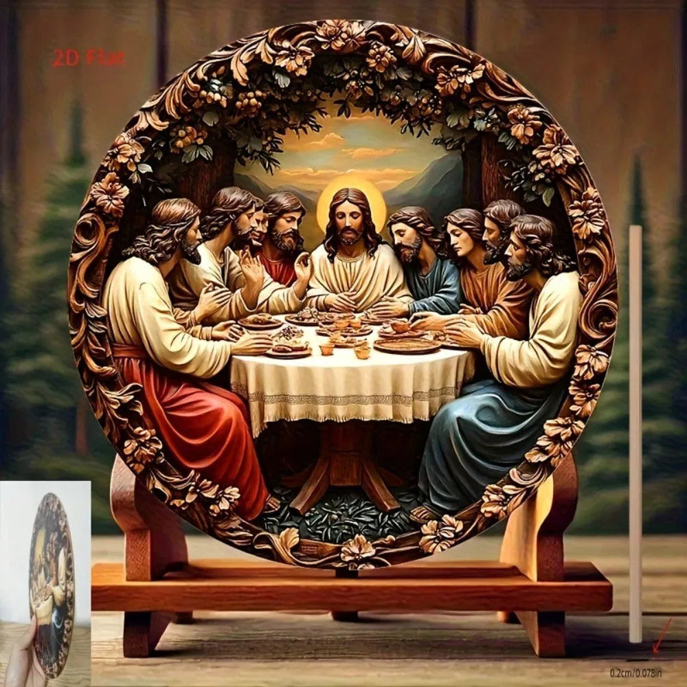 Last Supper Wall Decor - Exquisitely Carved Jesus & Apostles Art