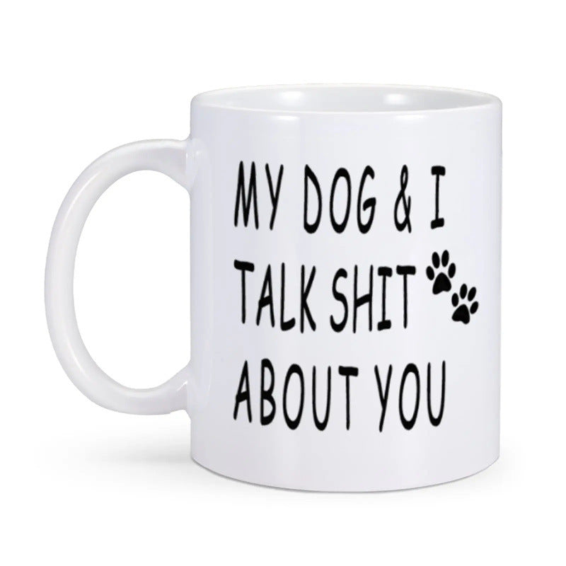 Creative Ceramic Mug with Animal Pattern - 350ml Bone China Drinkware