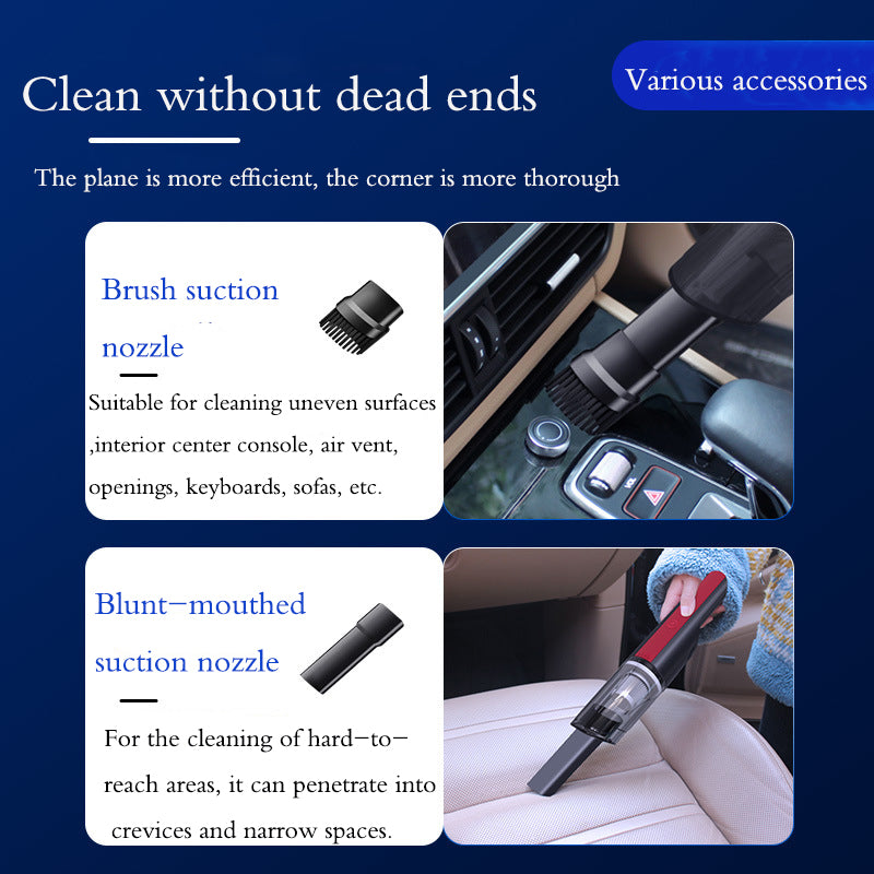 Wired Car Vacuum Cleaner with Strong Suction & HEPA Filter - Compact Handheld for Auto Interior Cleaning