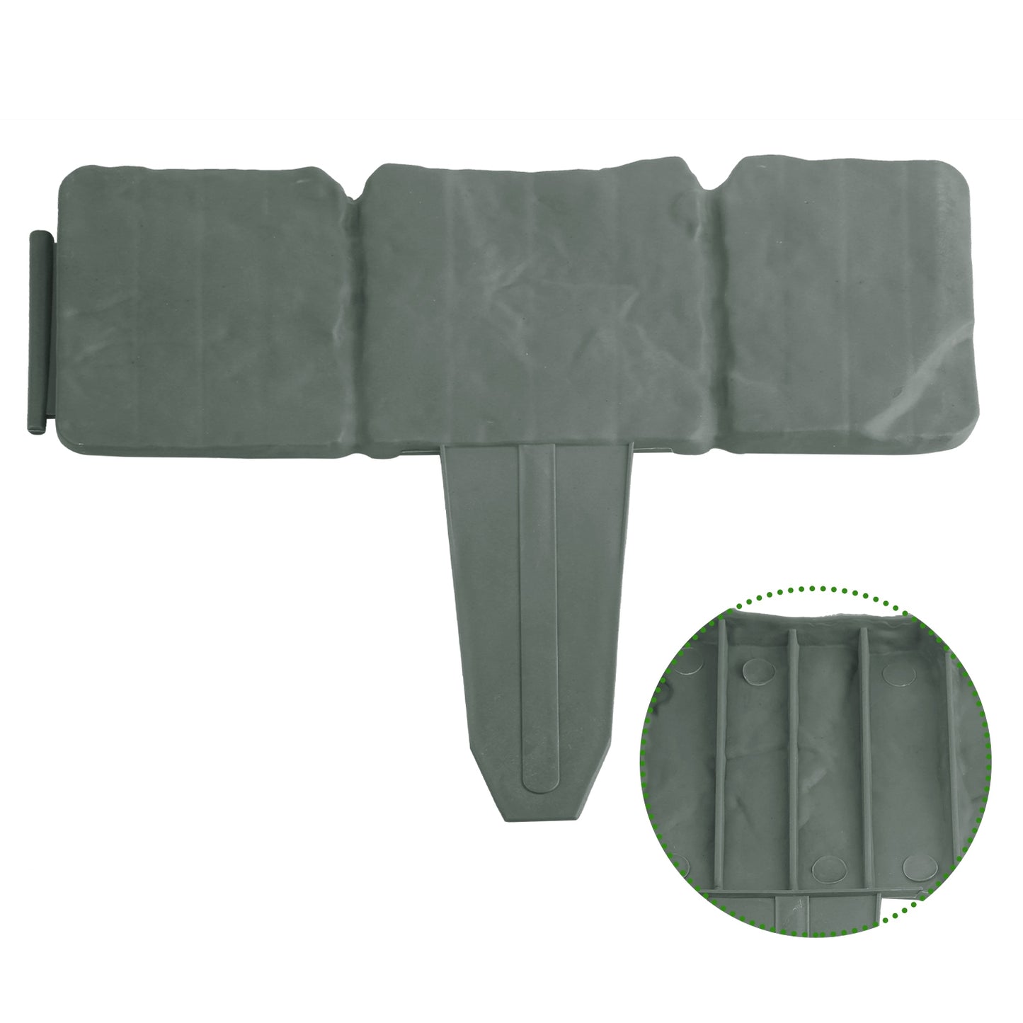 20 Pcs Plastic Garden Edging Border Stones for Lawn & Flowerbeds