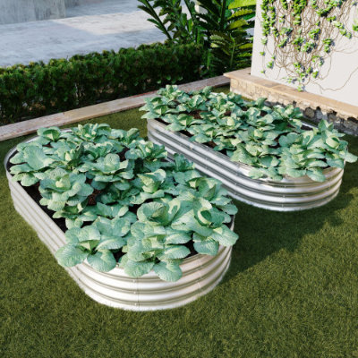 Galvanized Raised Garden Bed Kit 6x3ft - Outdoor Vegetable, Flower & Herb Planter, Rust-Resistant, Easy Assembly
