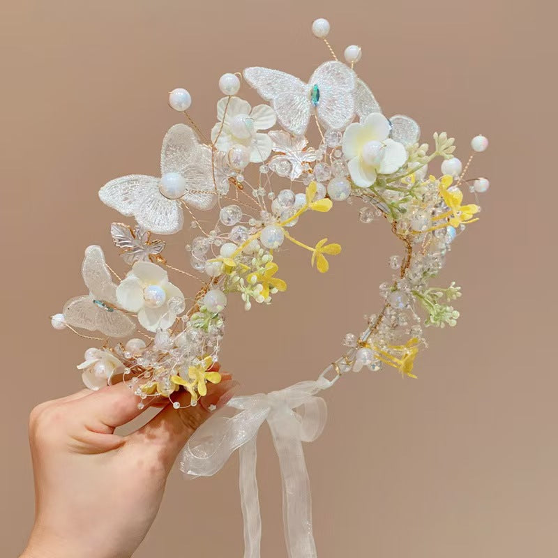 Girls Flower Hair Garland Headband