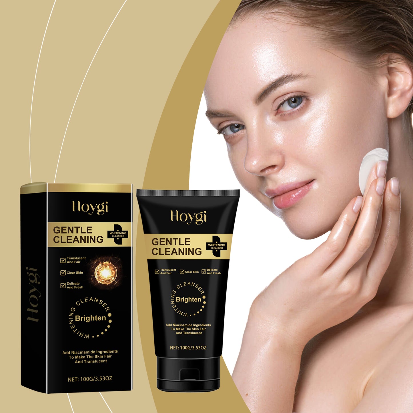 Nicotinamide Brightening Facial Cleanser - Hydrating Pore Deep Cleaning Wash