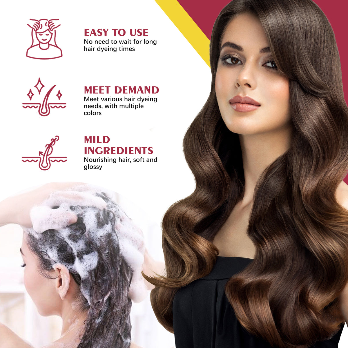 Gray Hair Dye Shampoo - 100ml