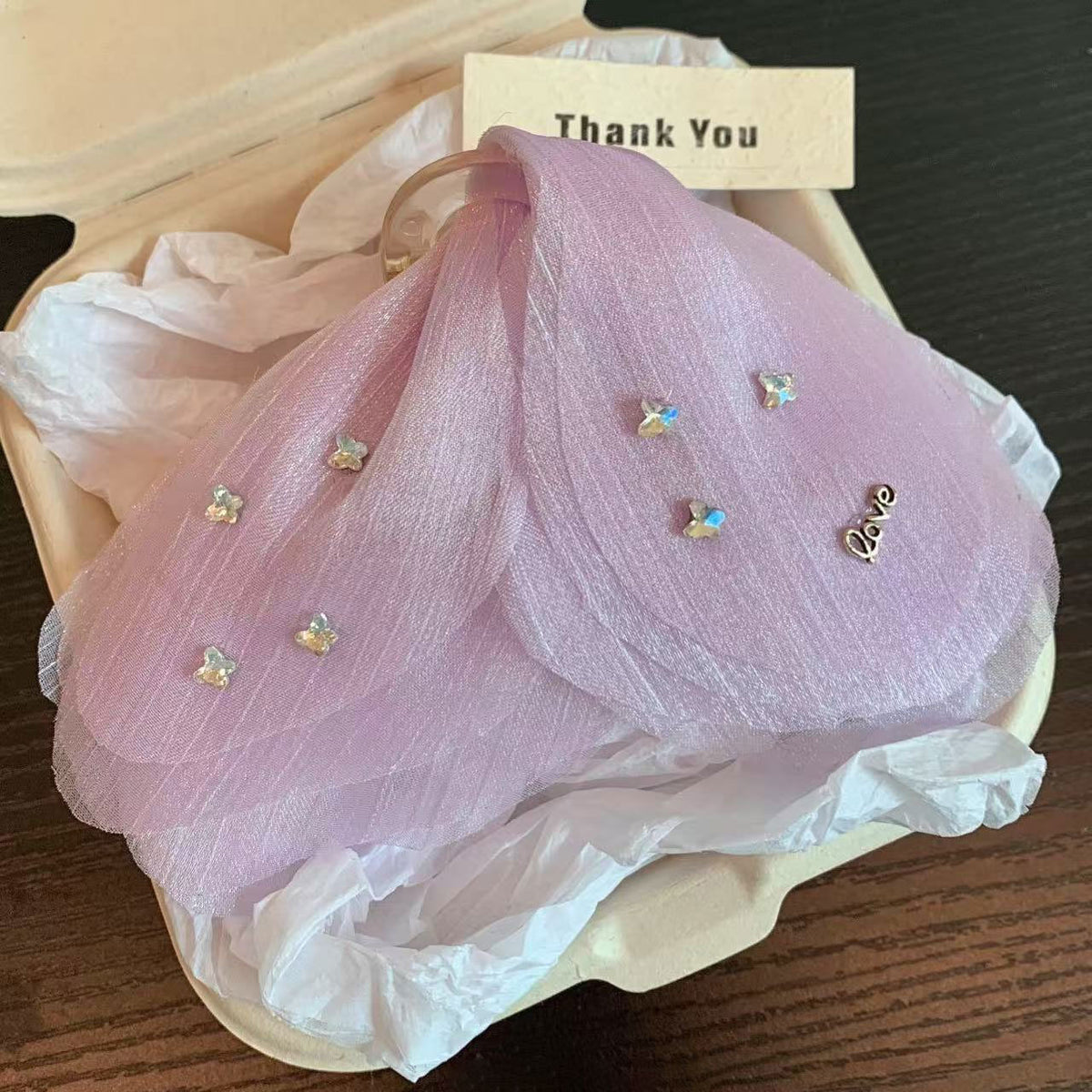 Tulle Butterfly Hair Clip - Mesh Grip Barrette