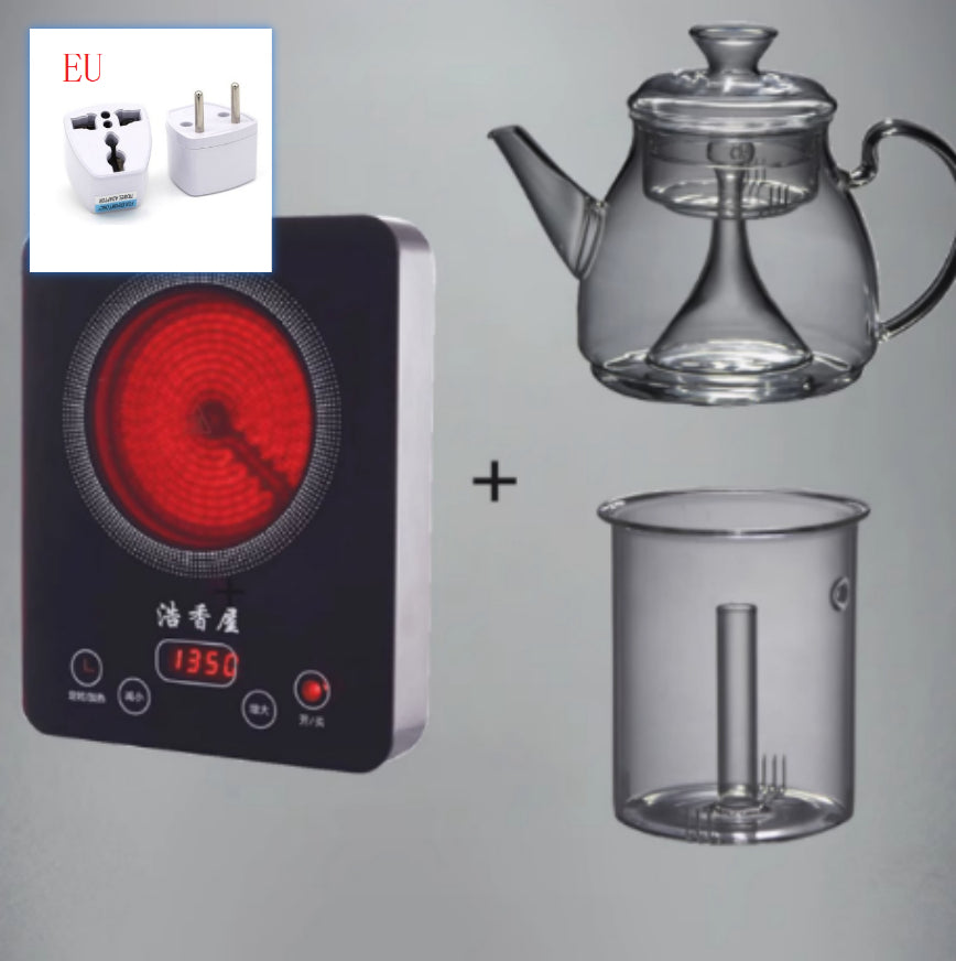Large Capacity Glass Steam Teapot for Home Brewing - 1.5L