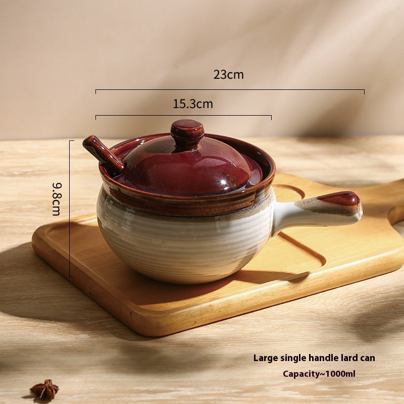Japanese Style Porcelain Tea Set with Lifting Handle and Black Stone Design