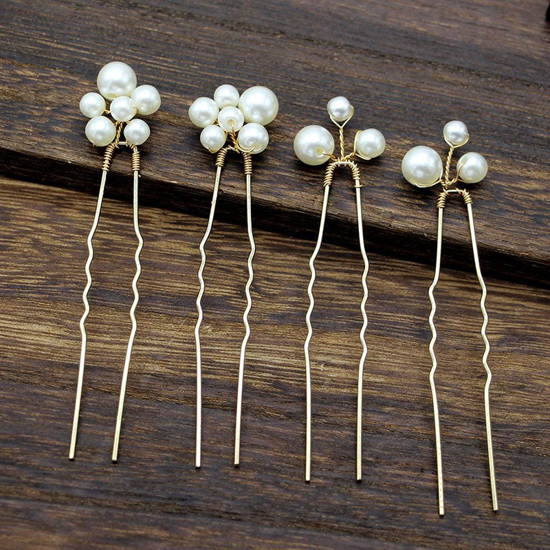 Pearl Hair Clip Set - Elegant Cheongsam Hair Accessories for Women