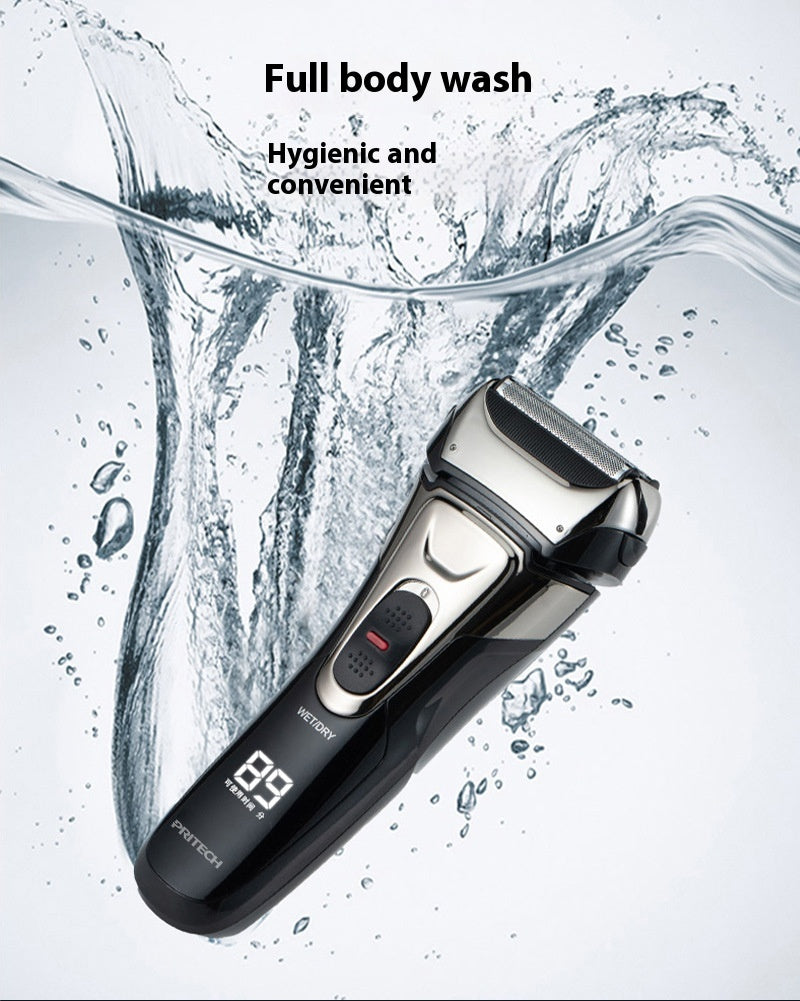 Electric Shaver with LED Display - Rechargeable