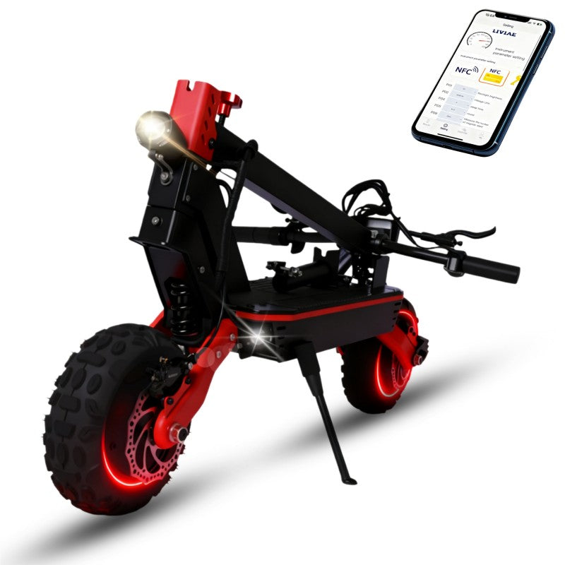 High-Power Off-Road Dual Motor Electric Scooter - 60V 27Ah