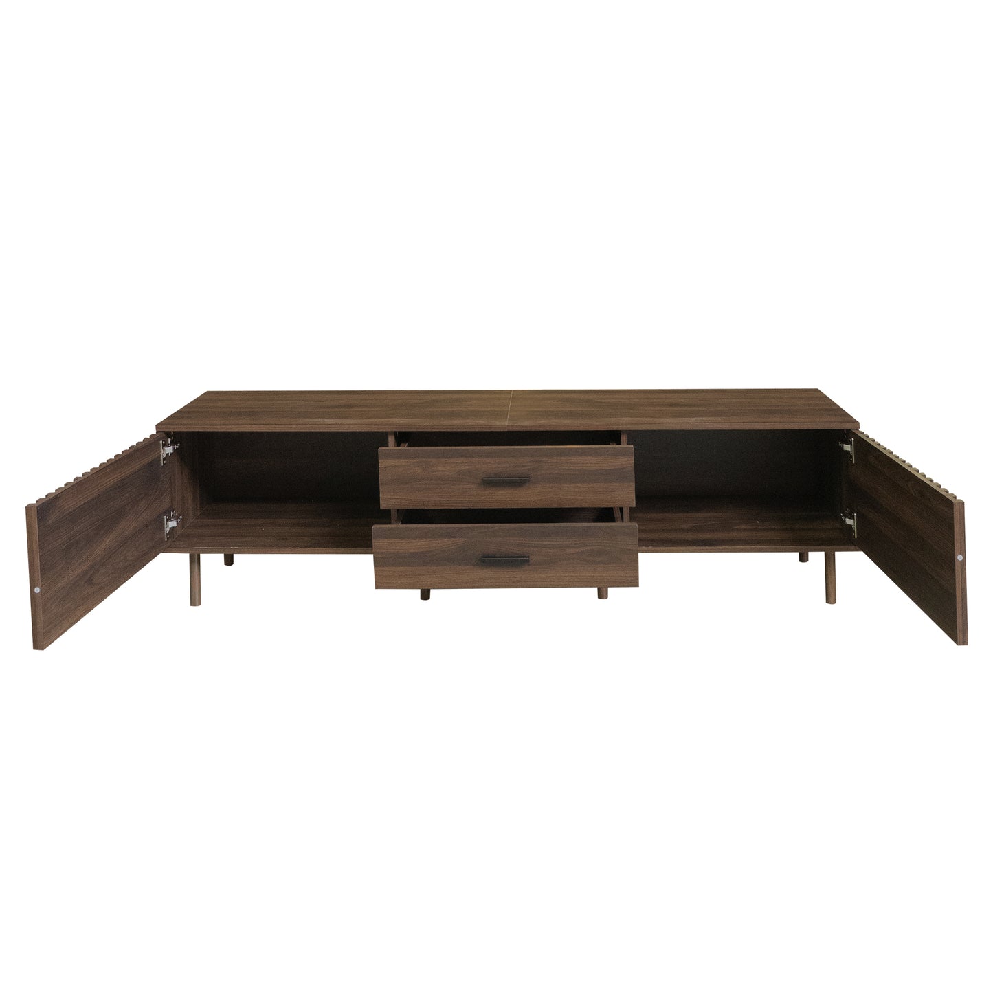 Modern 70-Inch TV Stand for TVs Up to 80 Inches - Dark Brown