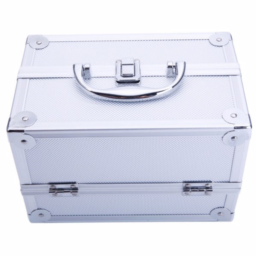 Aluminum Makeup Case with Mirror - Portable Organizer SM-2176