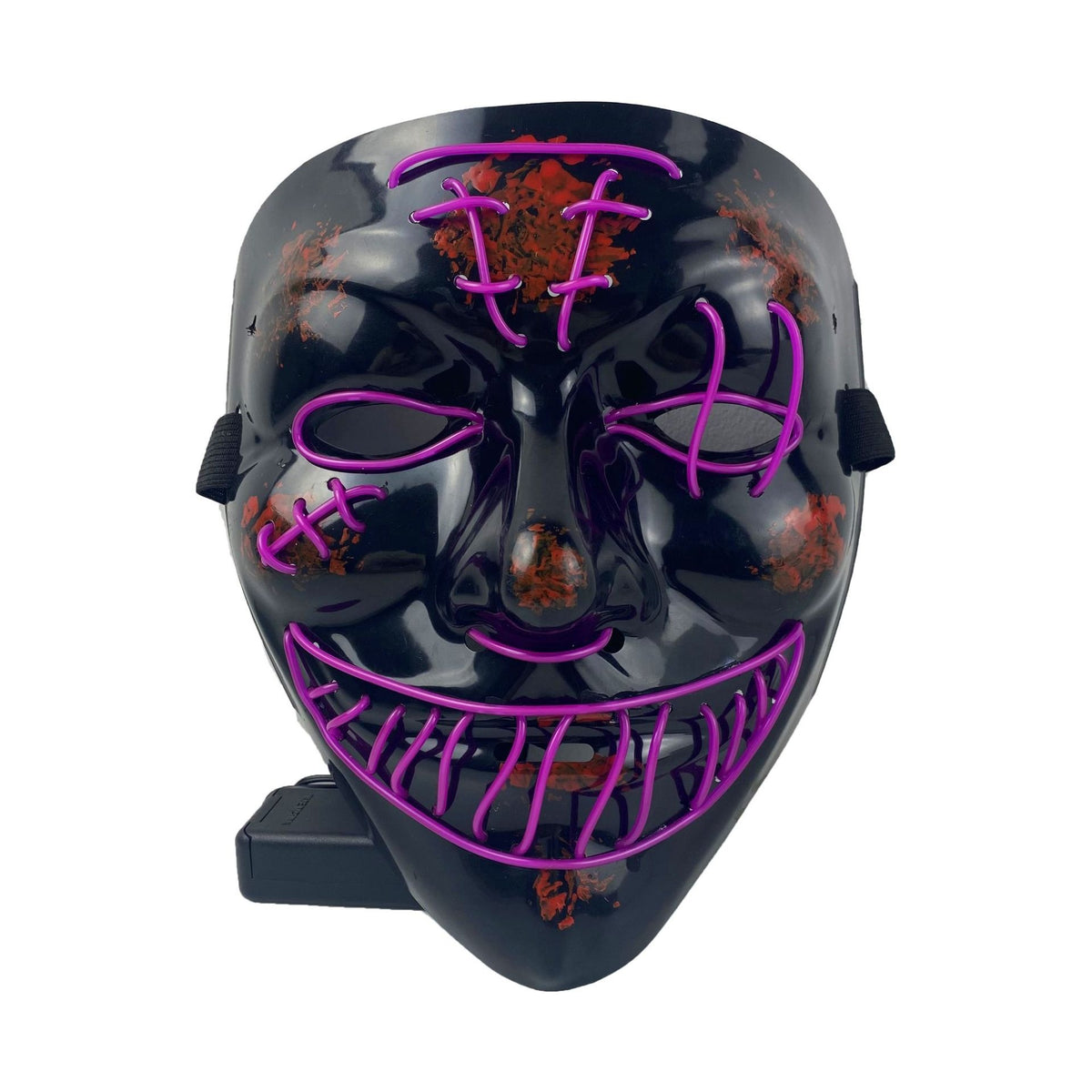 LED Halloween Mask Luminous Party Mask with V-Shaped Pirate Eye Design