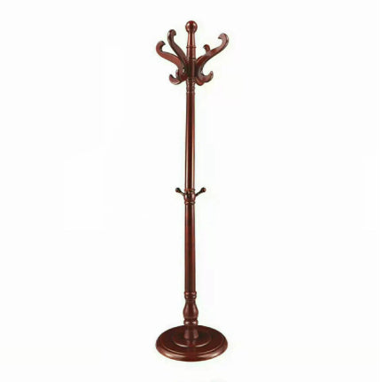 Solid Wood Coat Rack with Vertical Hanging Hooks - Modern Home Storage