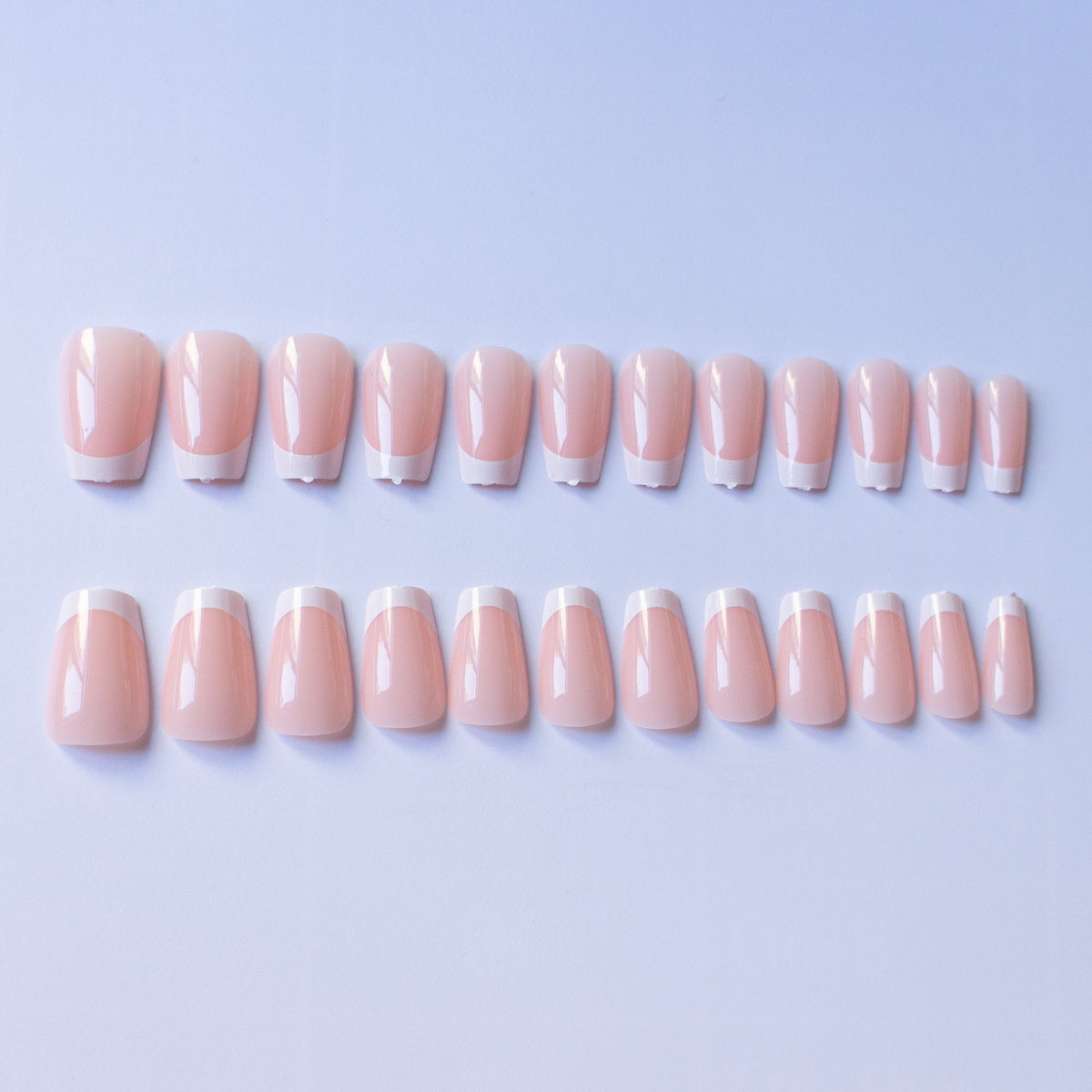 French Manicure Nail Art Kit - Short T-Shaped White Edge Design
