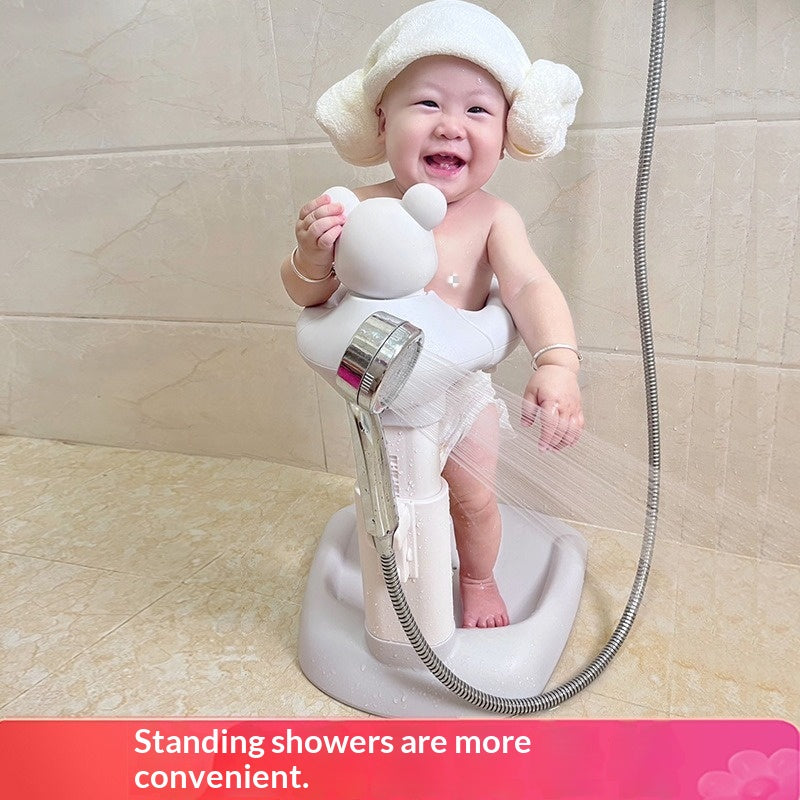 Adjustable Baby Bath Seat Standing Bath Stand No Assembly Non-Slip for Home Use