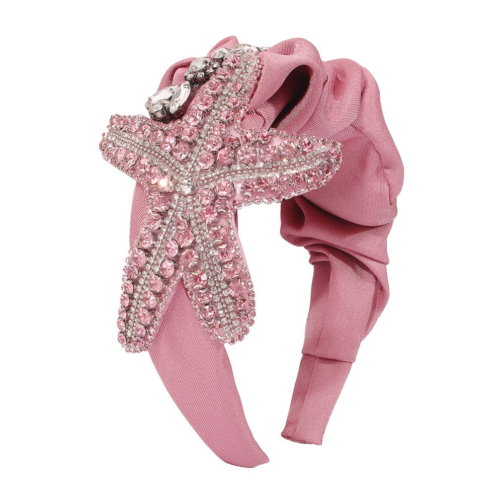 Starfish Headband Hair Claw Clip with Rhinestones
