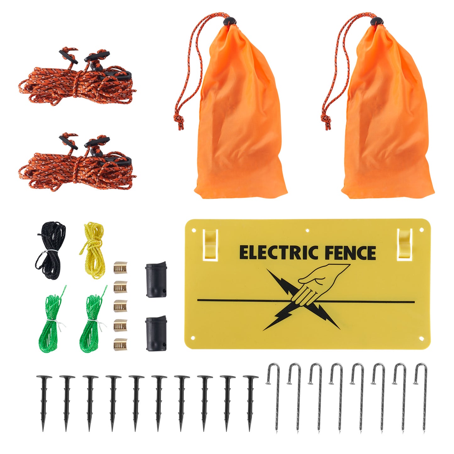 Electric Fence Netting for Livestock - 35 Inch H x 164 Feet L with Posts & Stakes