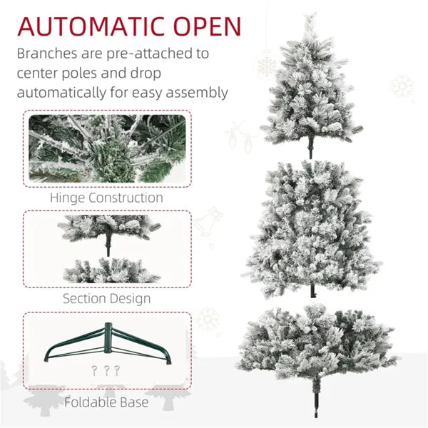 7.5ft Artificial Christmas Tree with Warm White Lights