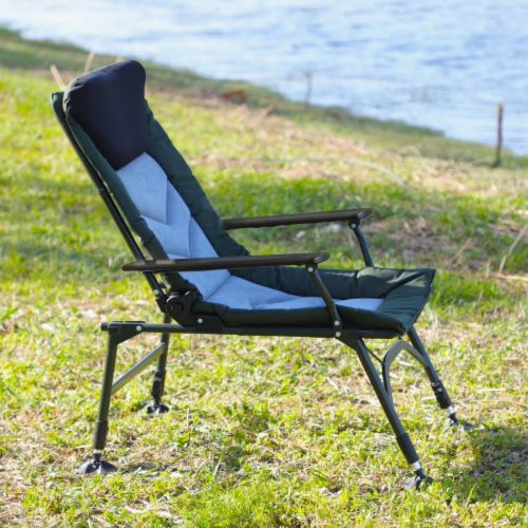 Portable Camping Lounge Chair with Detachable Footrest