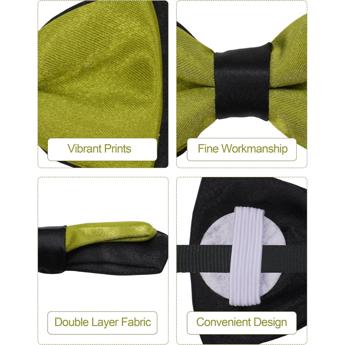 10 Pack Mixed Colors Dog Bowties for Medium & Large Dogs Slip-On Collar Accessories