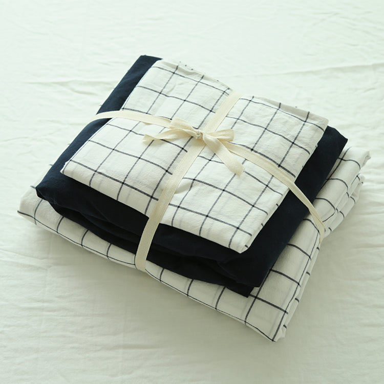 Washed Cotton Bedding Set - Duvet Cover & Sheet Options, All Sizes & Styles
