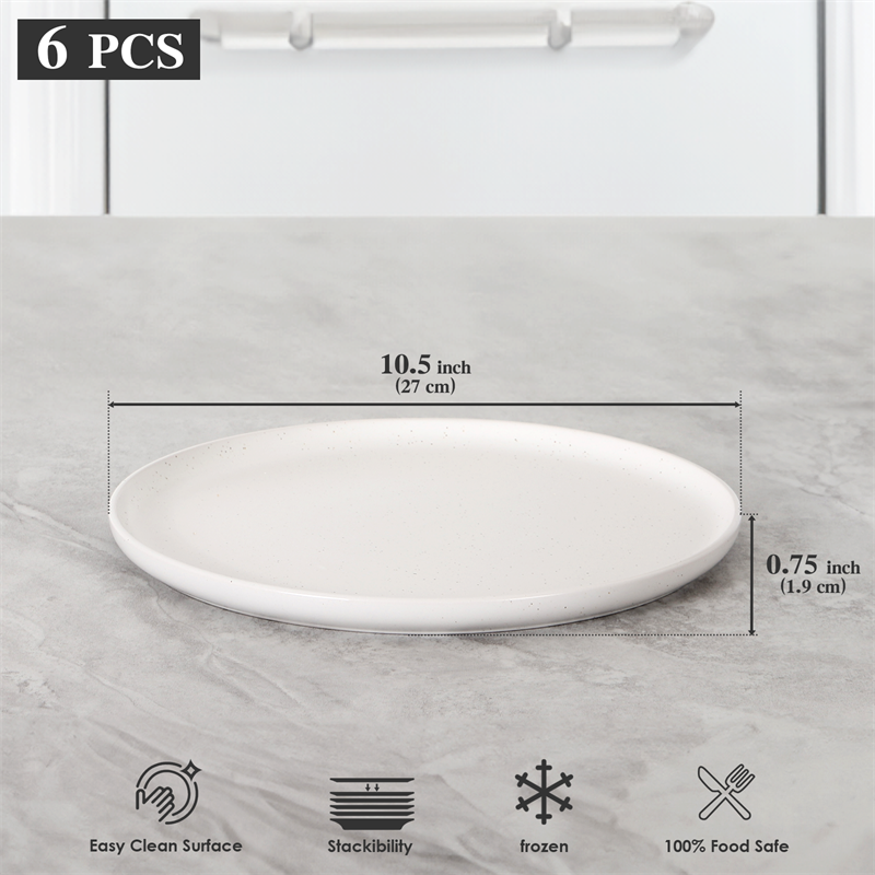 Creative Western Food Plate Set - 6-Piece Cereal, Salad, Pasta & Soup