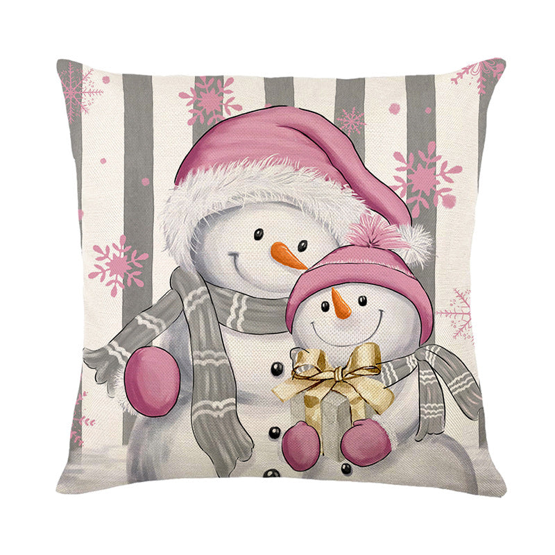 Christmas Pillowcase Home Decor Letters 45x45cm Holiday Cushion Cover
