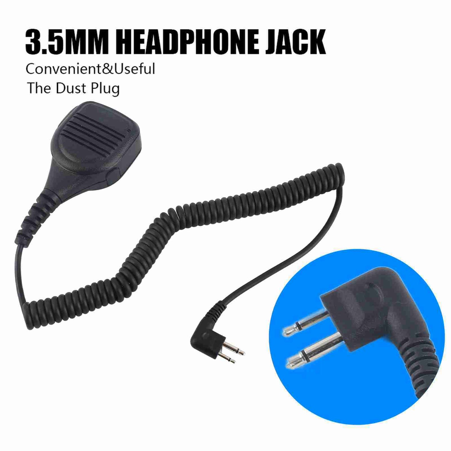 3.5mm Headphone Jack Speaker Mic Talkie Radio Hand Microphone With