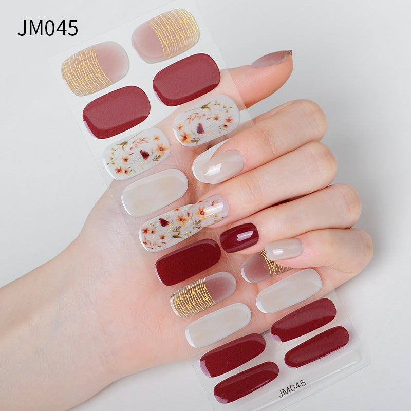 Waterproof Durable Semi-Curing Gel Nail Sticker Set for Nail Art