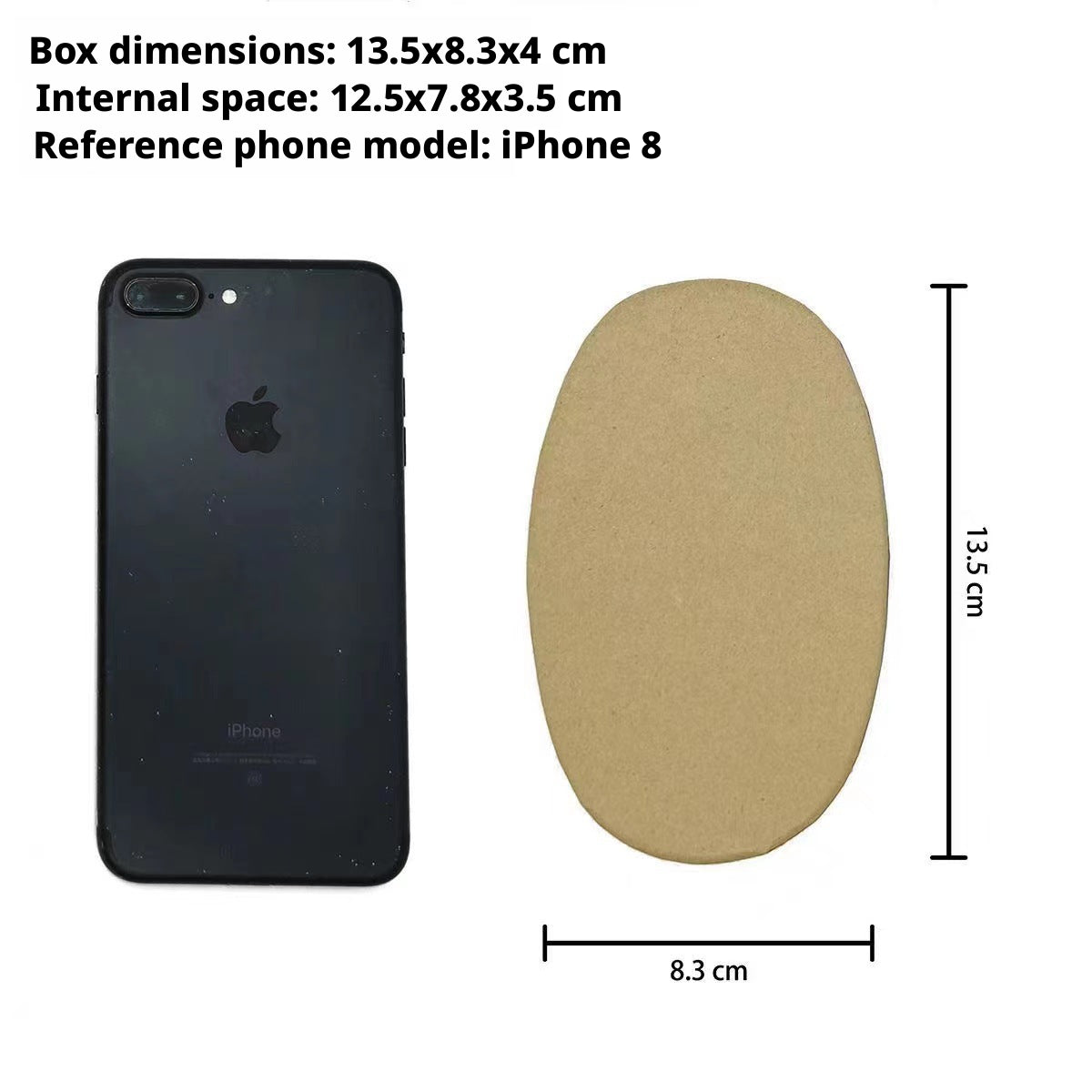 Oval Gift Packaging Box Kraft Paper 29x23.6x11.5cm Cardboard - 1 Piece