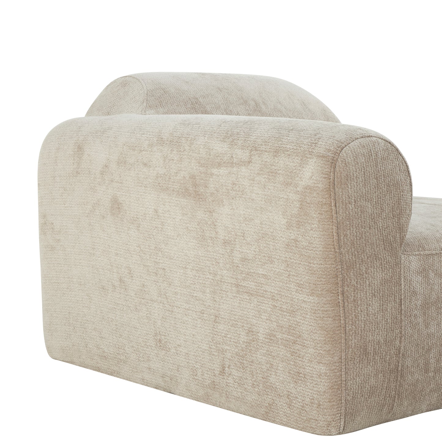 111" Modern Curved Sectional Sofa with Ottoman - Espresso