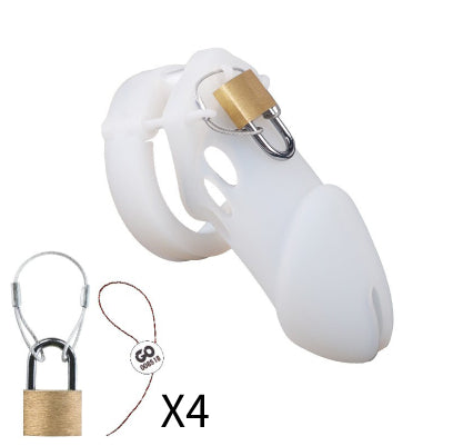 Men's Silicone Chastity Lock Cage Belt - Abstinence, Discreet & Comfortable
